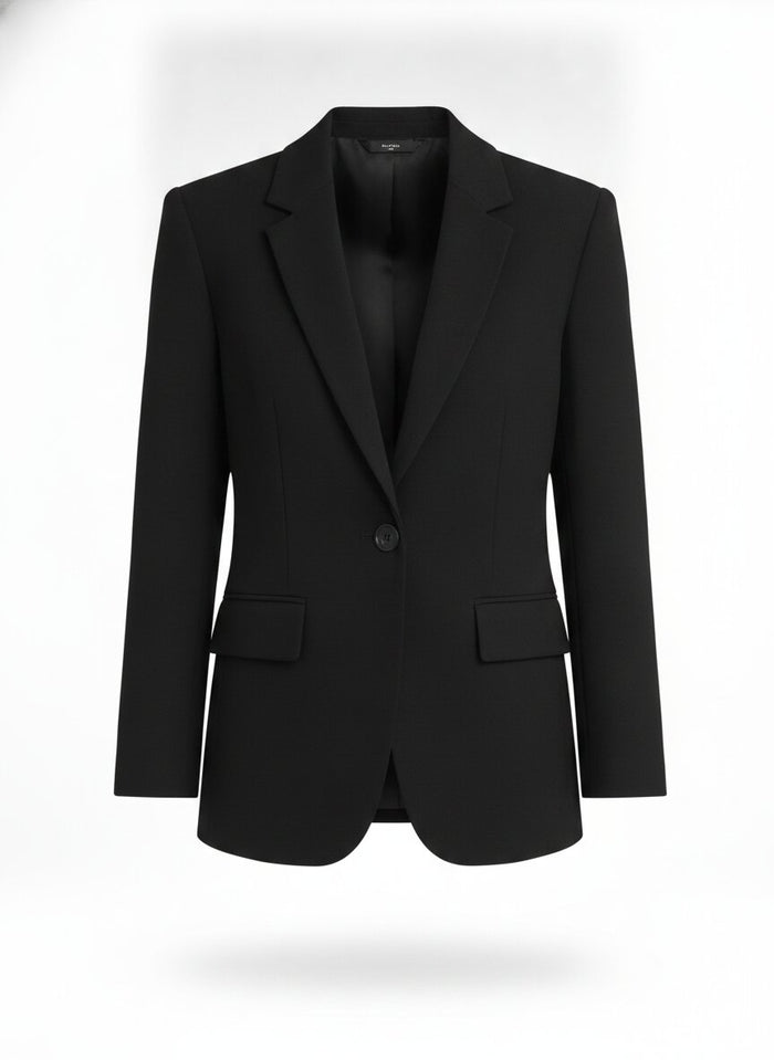 Women's Tailored Blazer - Single-Breasted Jacket with Notch Lapels