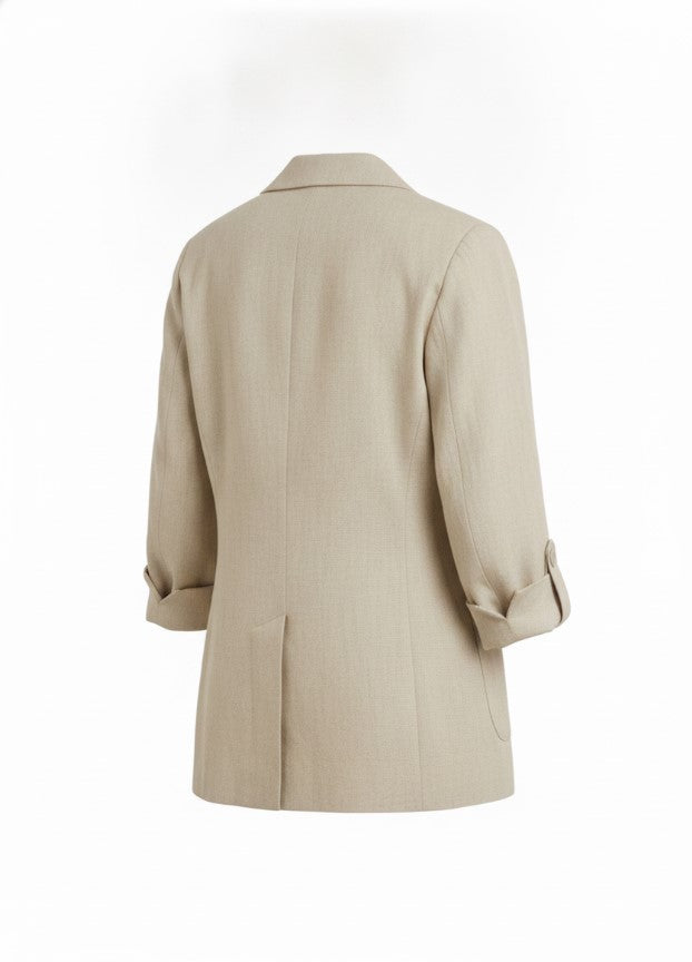 Women's Blazer - Single-Breasted Workwear Patch Pockets