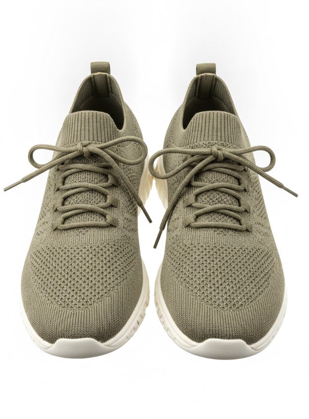 Men's Trainers - Knit Mesh Lace-Up Cushioned Sole