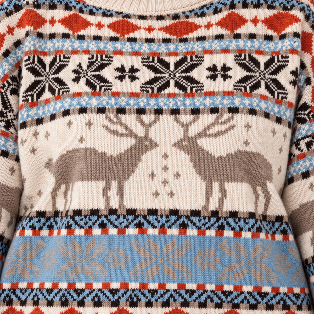Beige oversized reindeer jumper - image 6