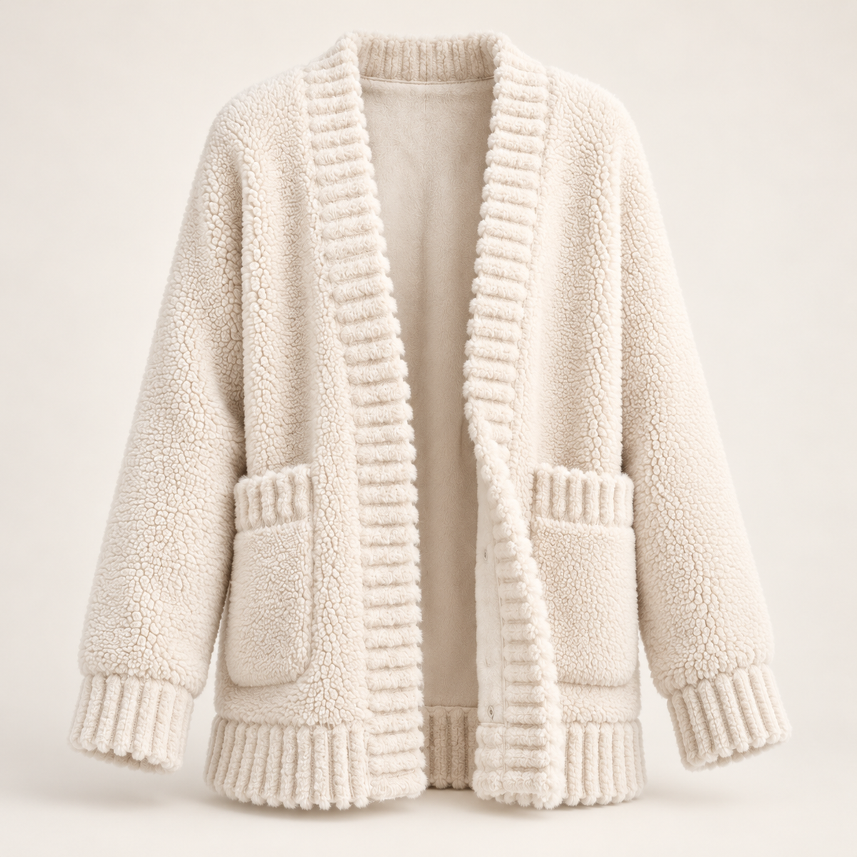 Pearl alpaca cardigan — ghost mannequin