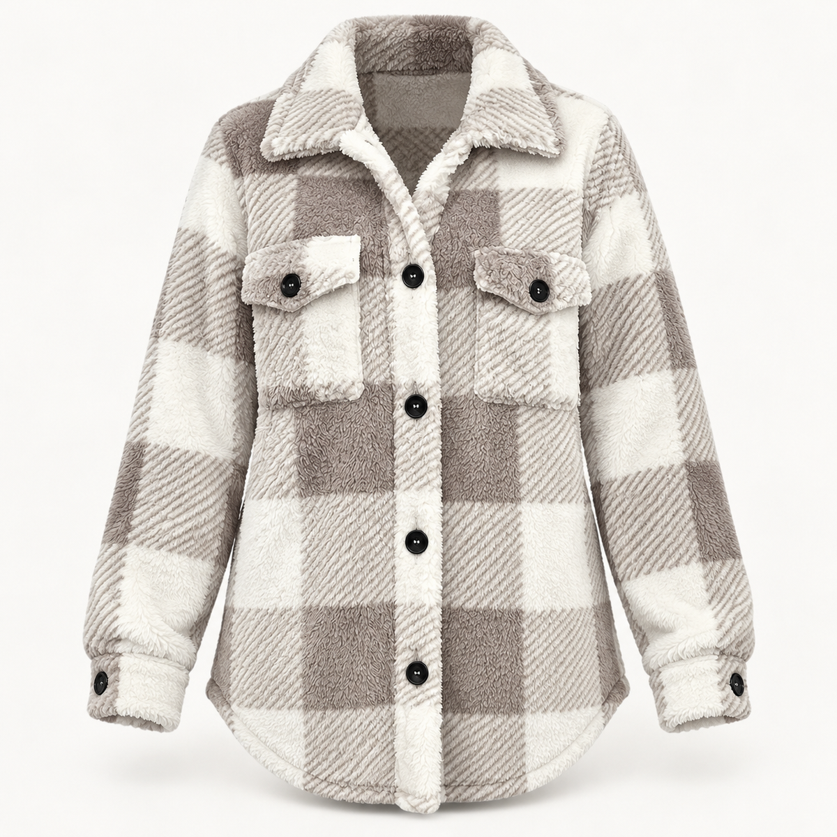 Women's Check Jacket Grey 07 Product Grey