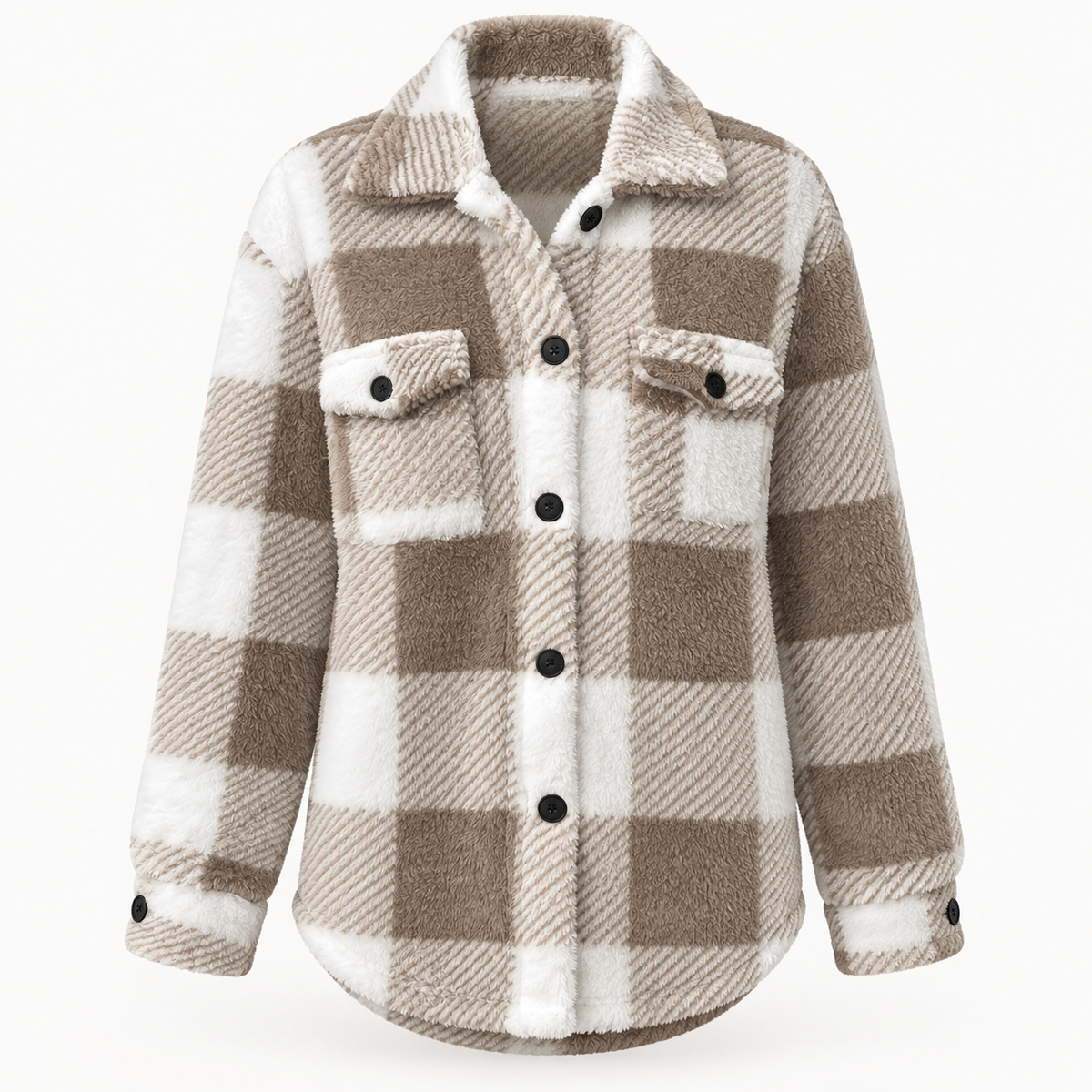 Women's Check Jacket Khaki 08 Product Khaki
