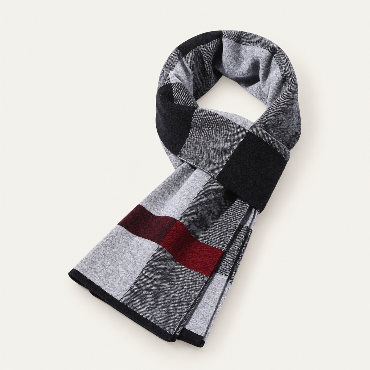Black check scarf