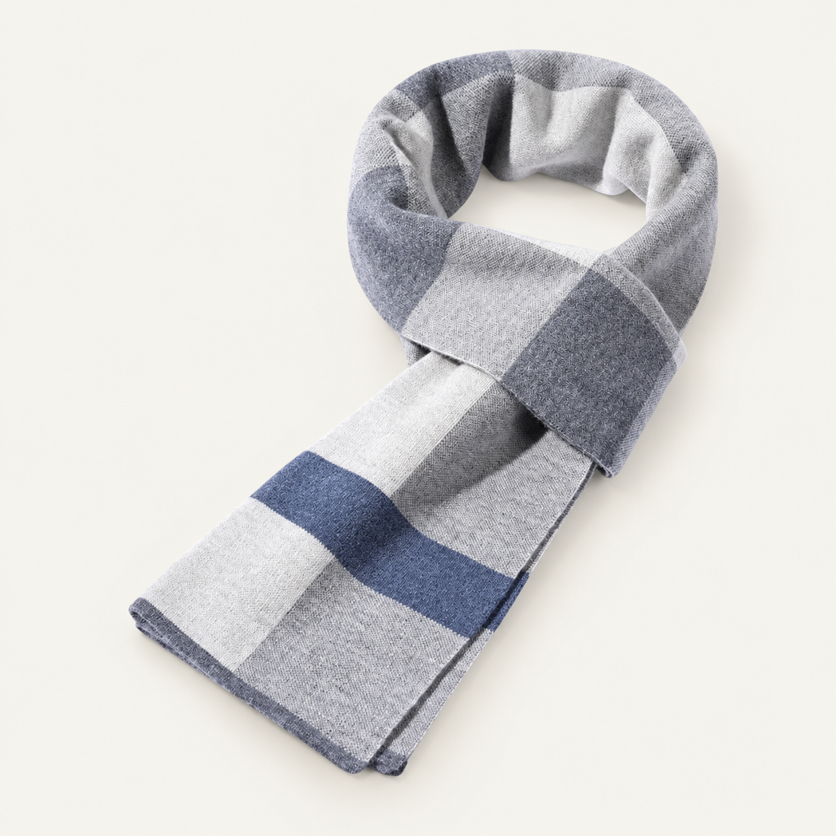 Grey check scarf
