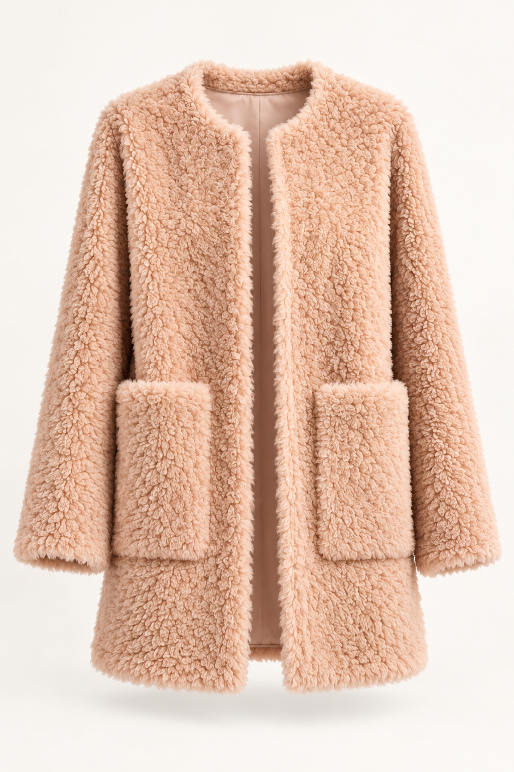 Women's Fluffy Jacket Pink 08 Product Pink