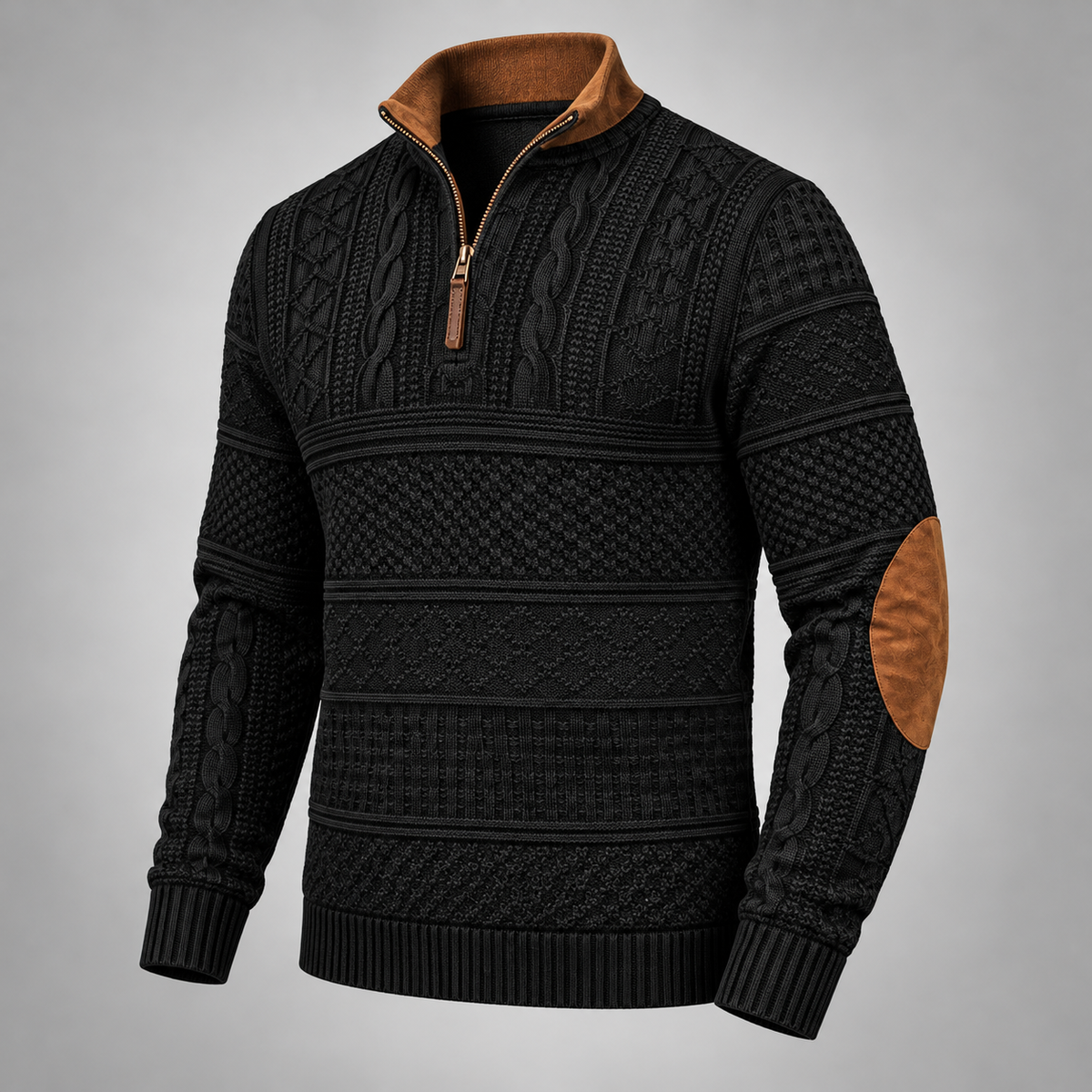 Half zip jumper - Black Angle