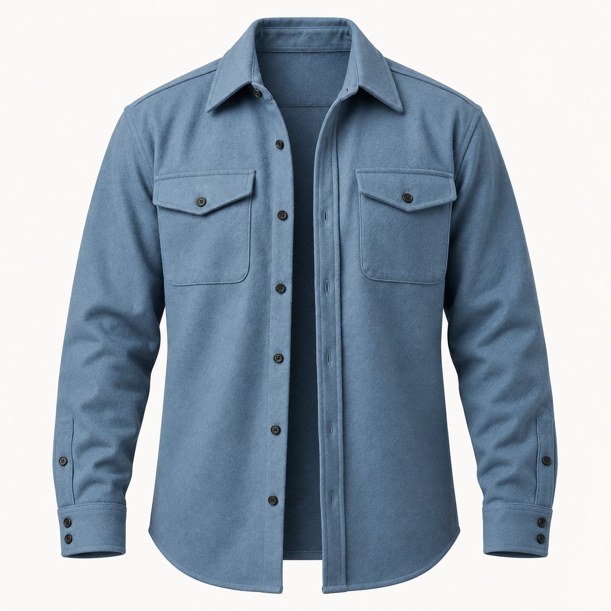 Men's overshirt jacket in light blue, product view