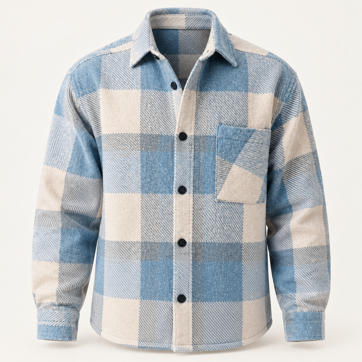 Men's overshirt in blue, product view