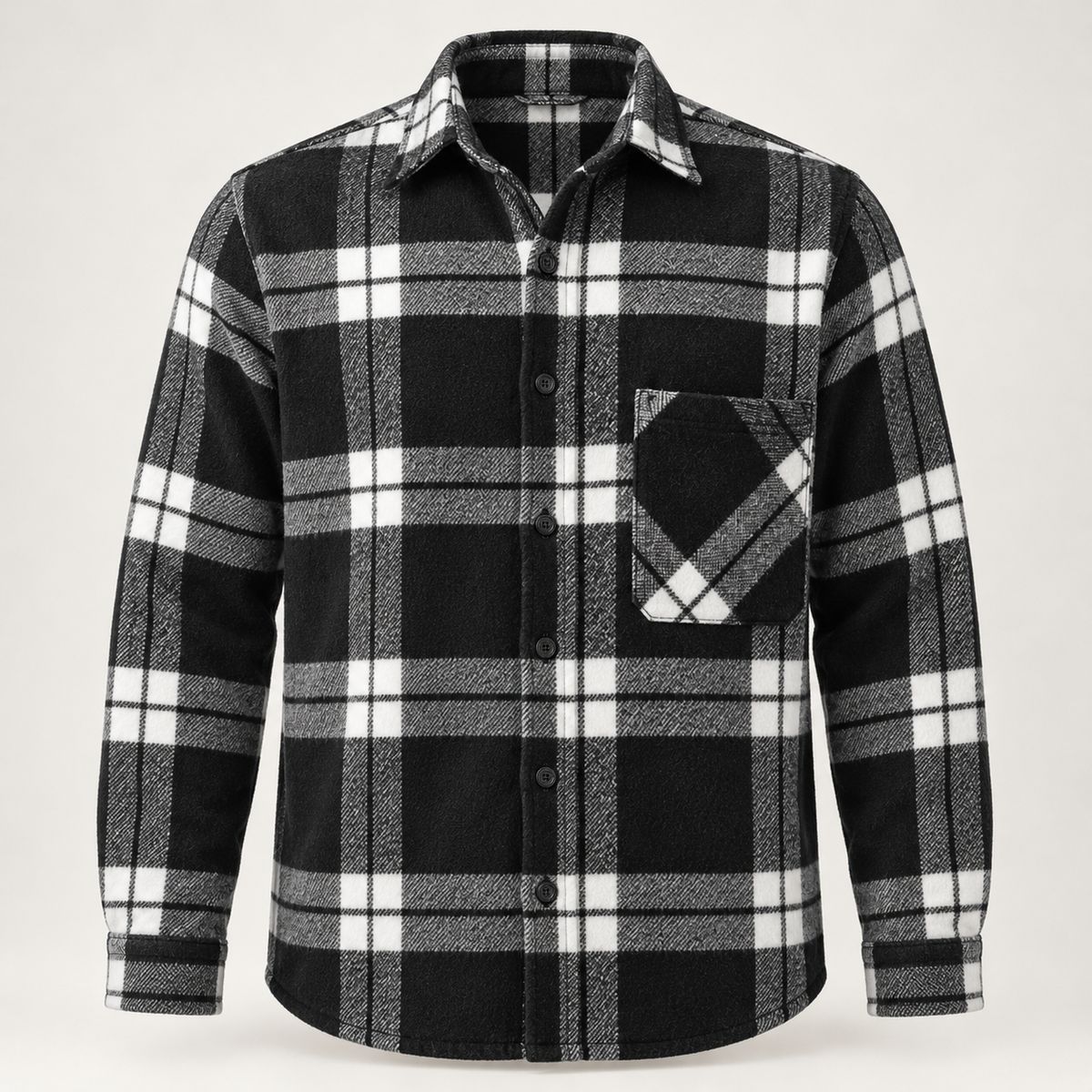 Men's overshirt in black, product view