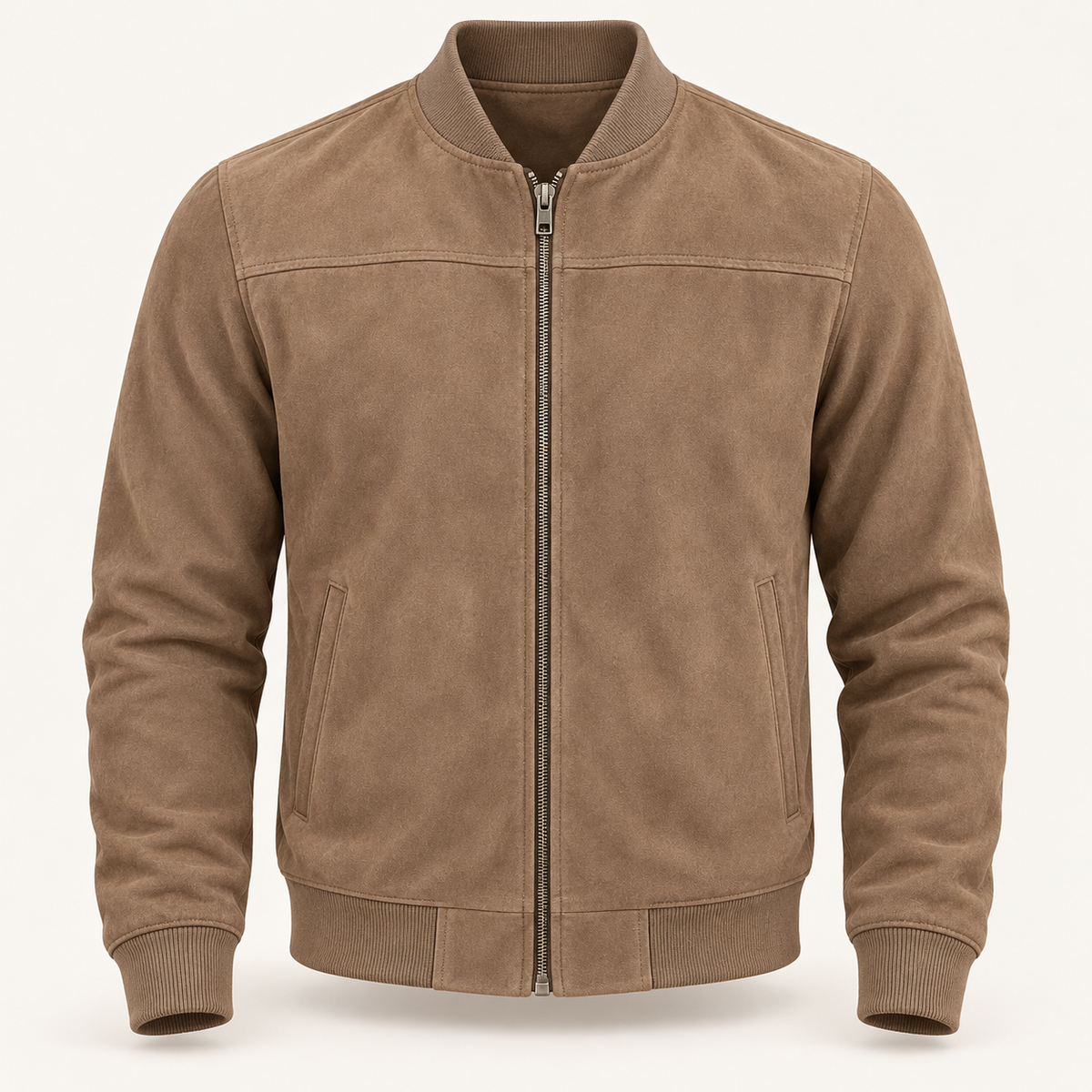 Men's Suedette Jacket - Lightweight Bomber Jacket Smart Casual