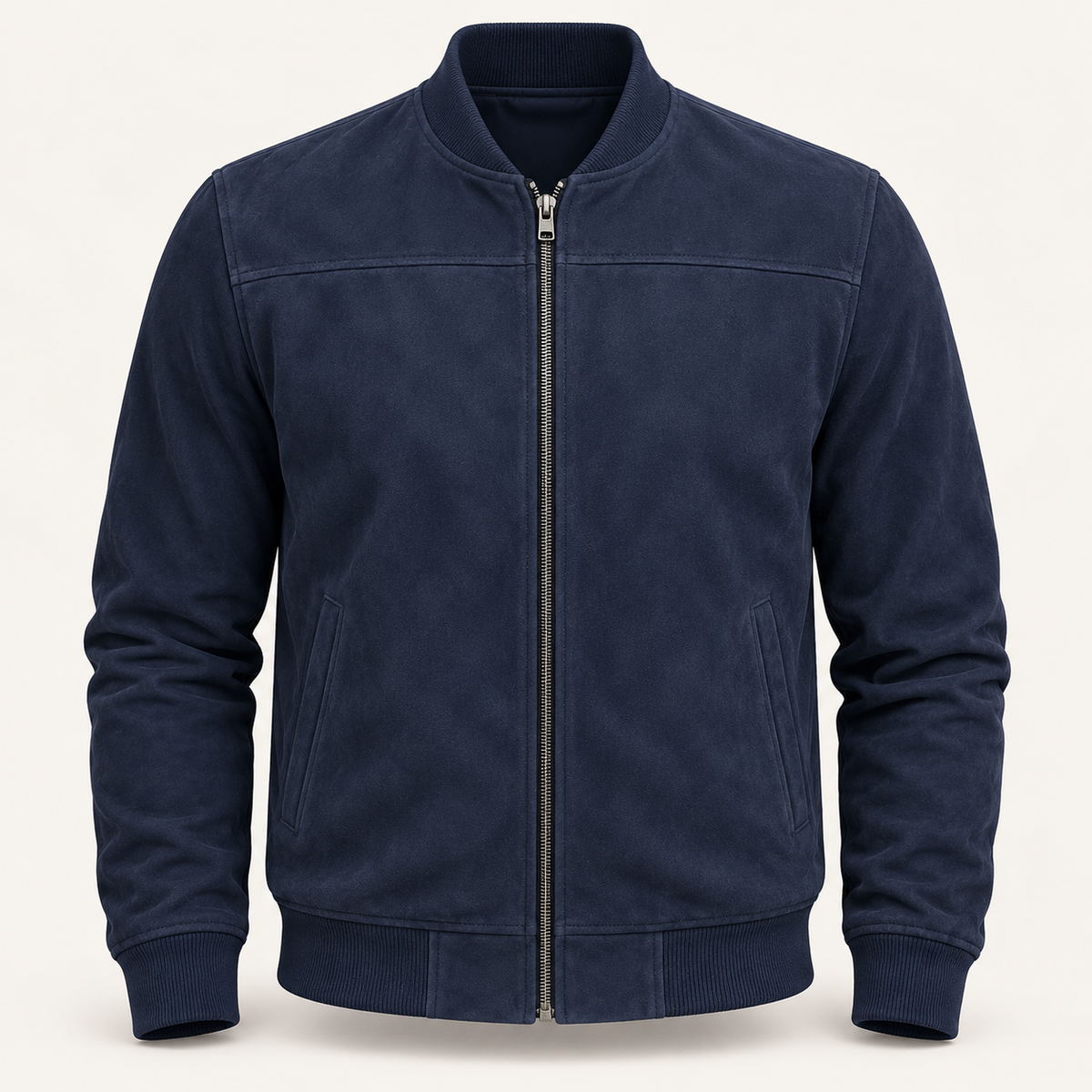 Men's Suedette Jacket - Lightweight Bomber Jacket Smart Casual