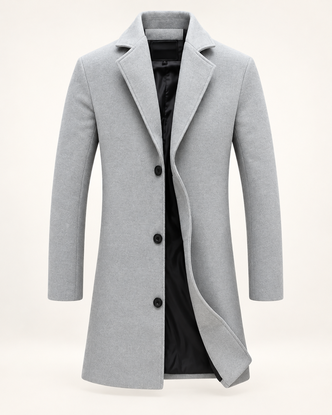 Men's Winter Coat - Grey - product-only front