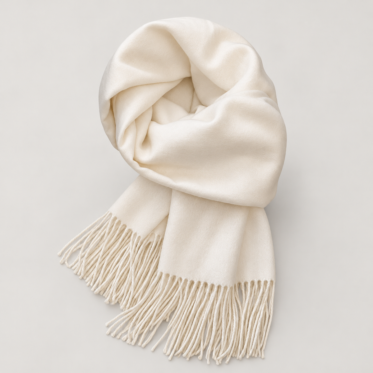 White cashmere blend scarf - Main