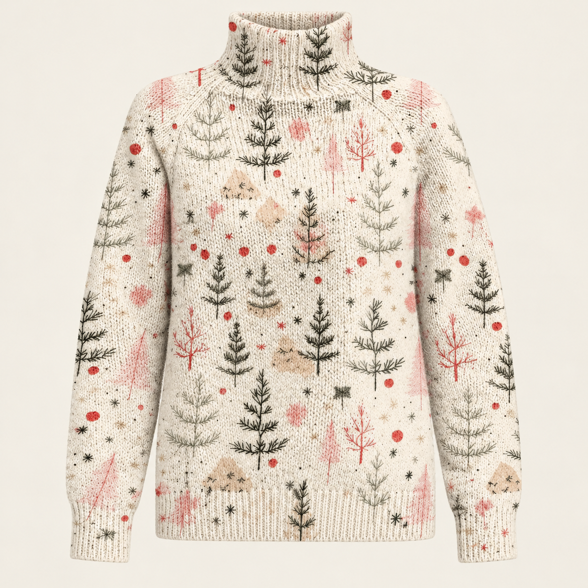 Women's Christmas tree jumper in multicolour, product-only
