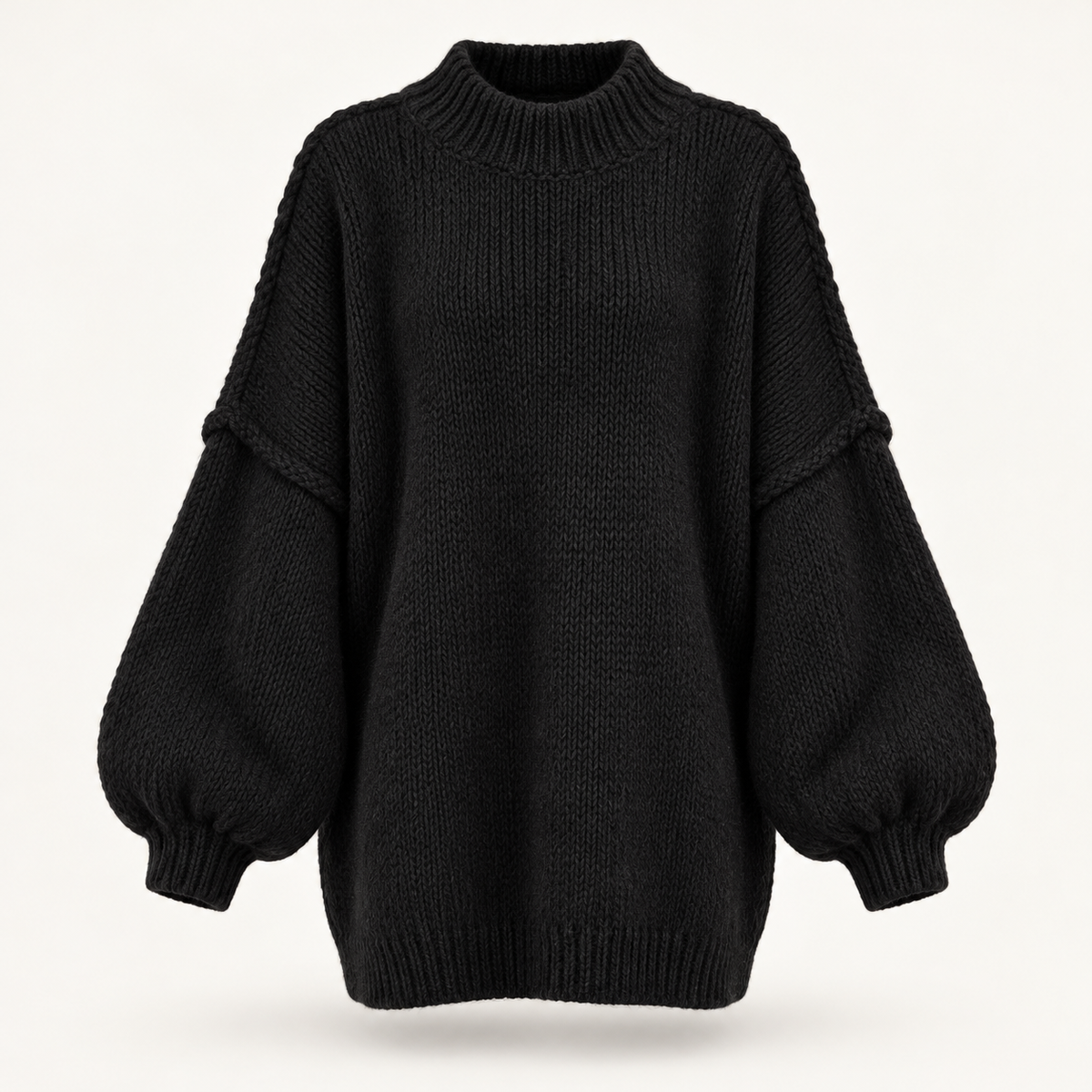 Women's jumper dress in black, product view