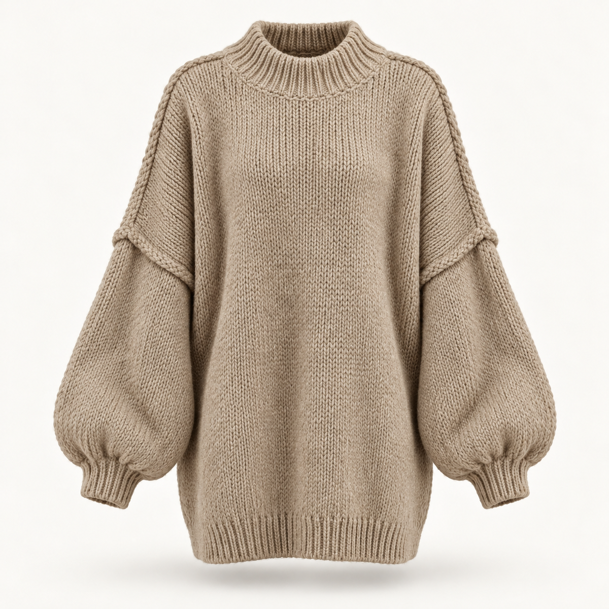 Women's jumper dress in beige, product view