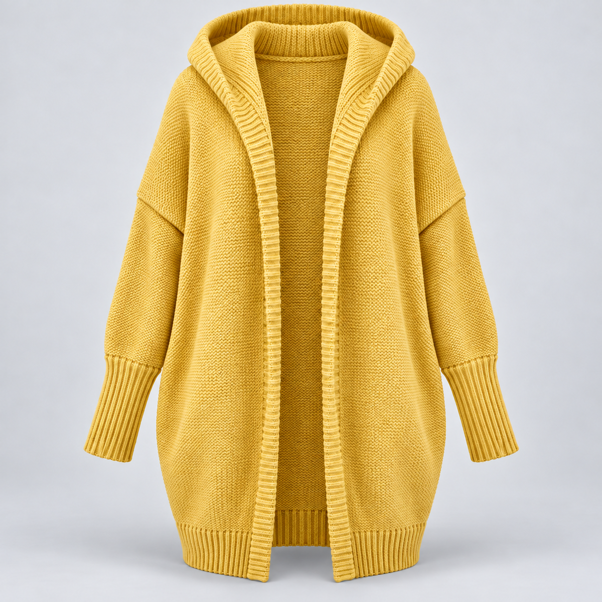 Women's Knitted Cardigan - Relaxed Fit Button Front Long Sleeve Layer