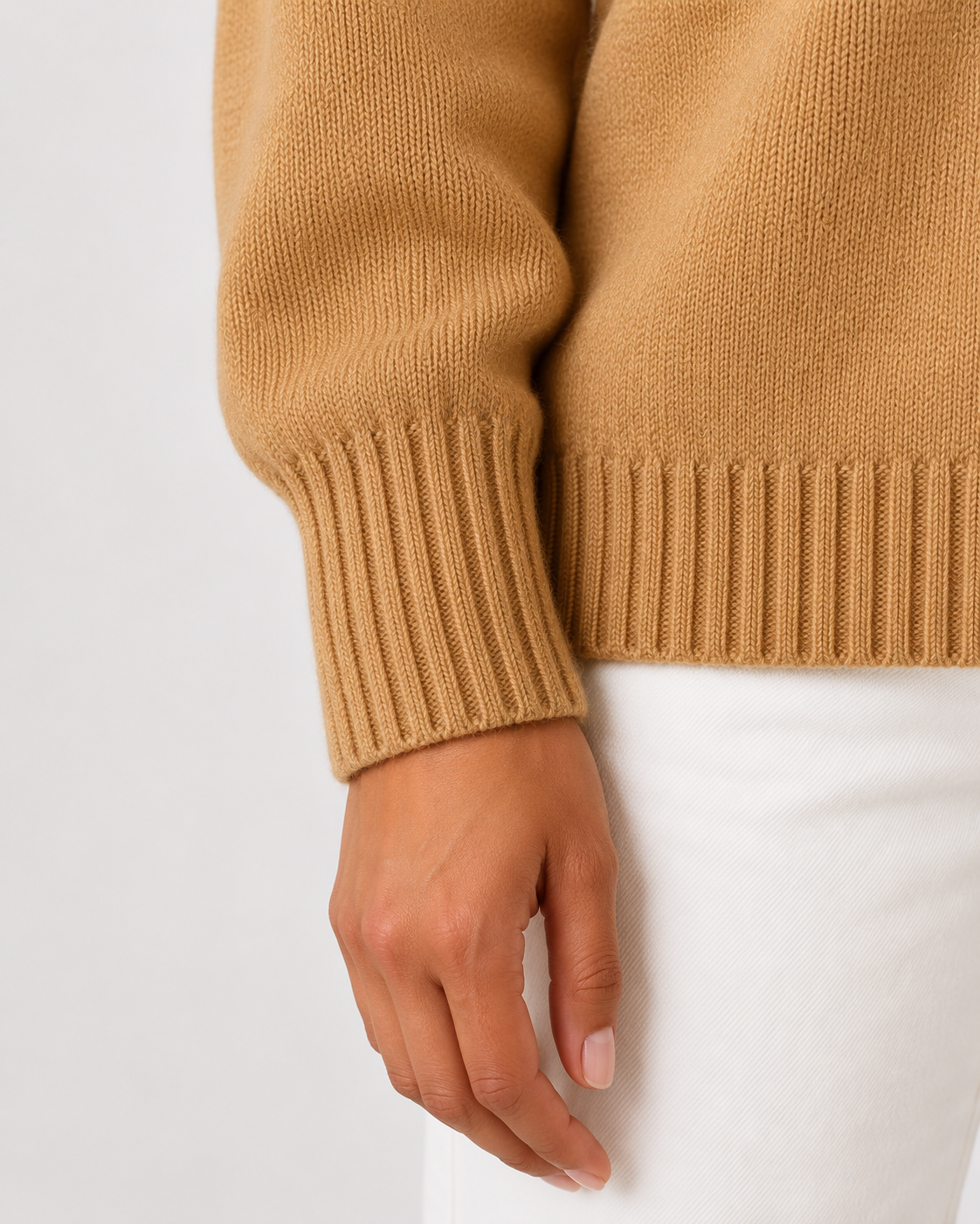 Women's Knitted Jumper - Polo Collar Button Placket Relaxed Fit