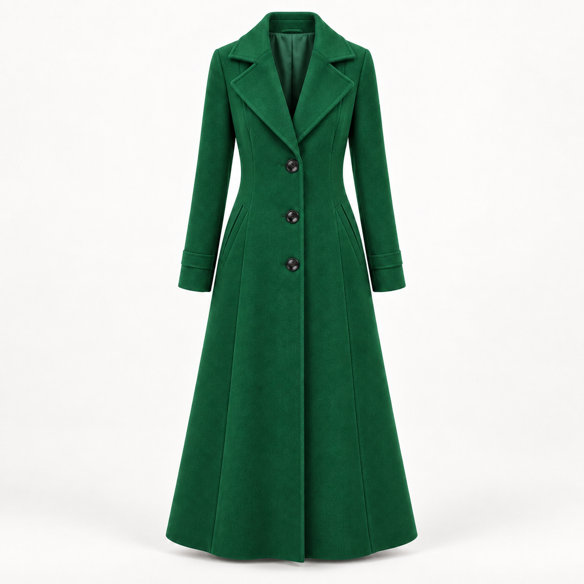 Women's Long Trench Coat - Double Breasted Belted Maxi Overcoat