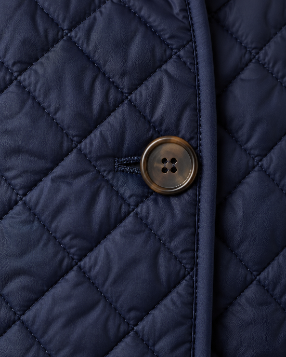 Women's Quilted Jacket - Diamond Stitch Button Front Lightweight