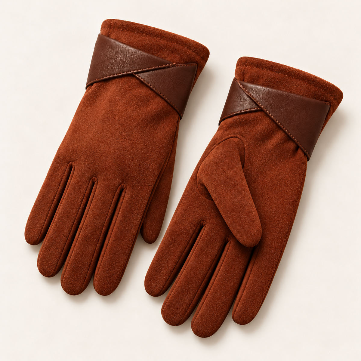 Brown gloves — product only