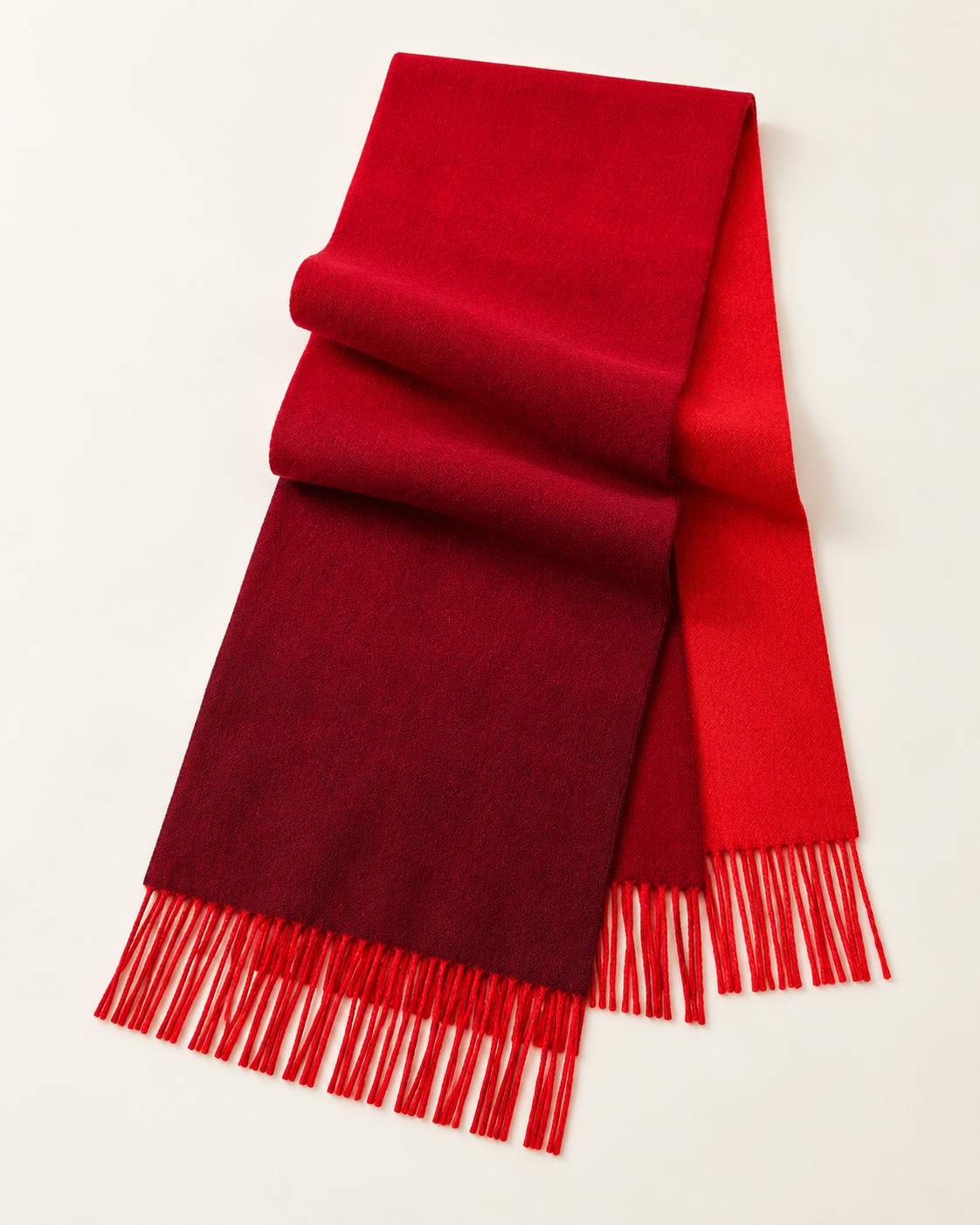 Women's Red Ombre 190 x 35 cm scarf - product only