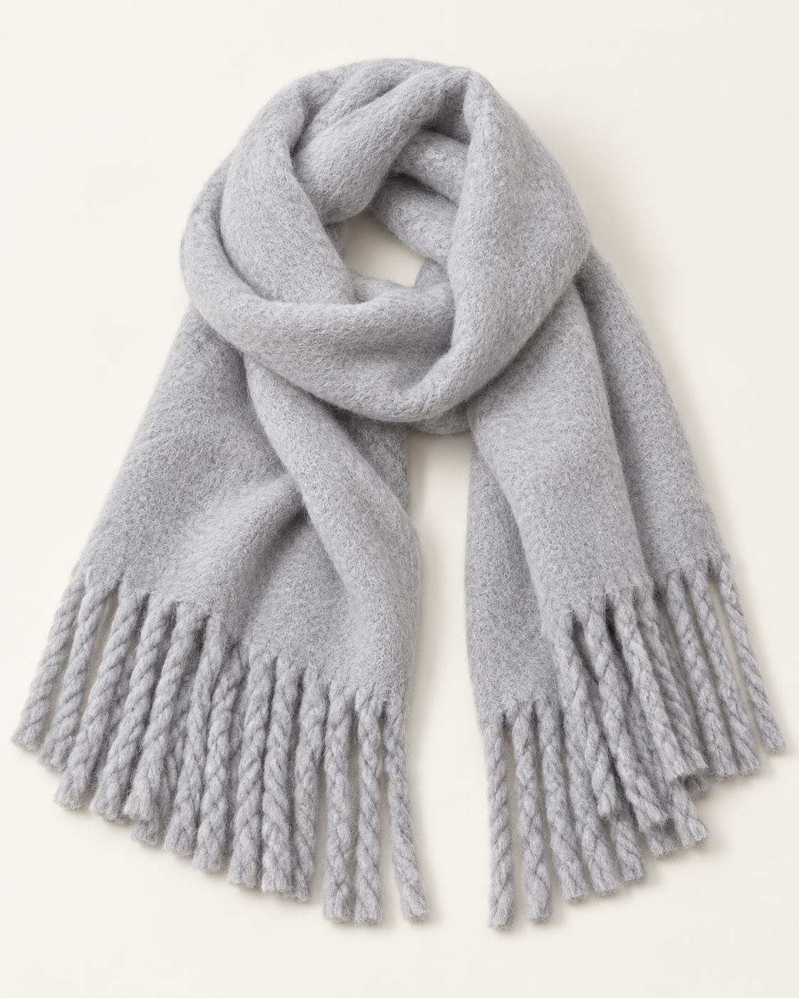 Women's grey oversized scarf - product only