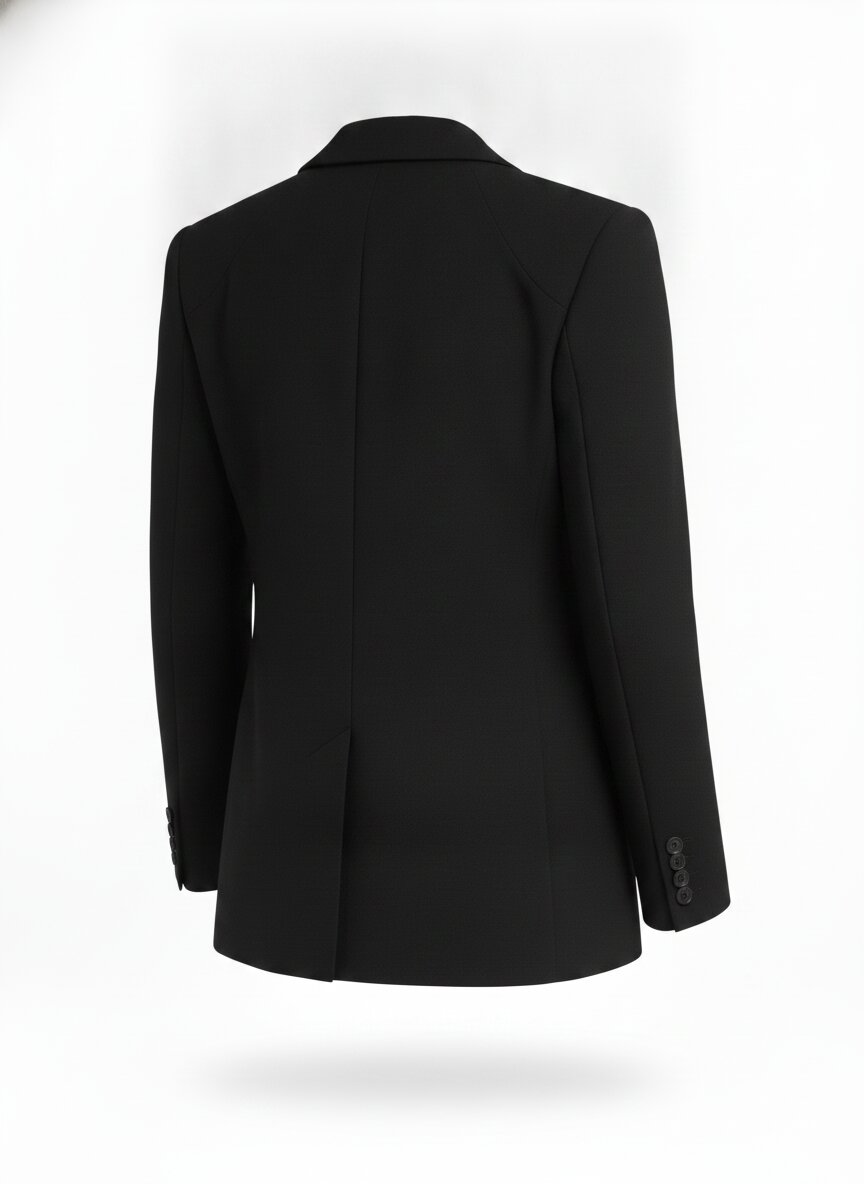Women's Tailored Blazer - Single-Breasted Jacket with Notch Lapels