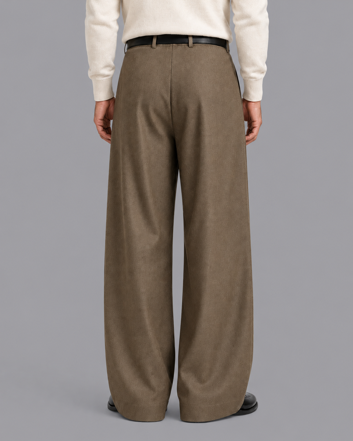 Men's Pleated Trousers - Wide Leg Relaxed Tailored Smart Casual