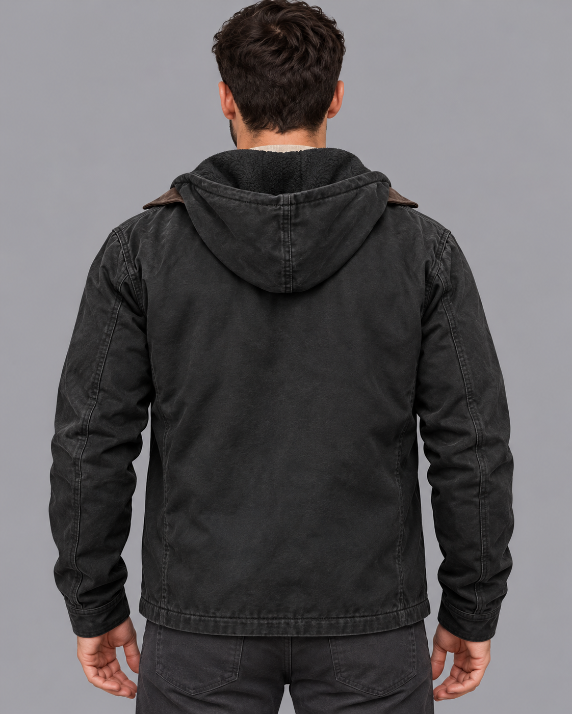 Men's Winter Jacket - Fleece Lined Cotton Thermal Zip Pockets
