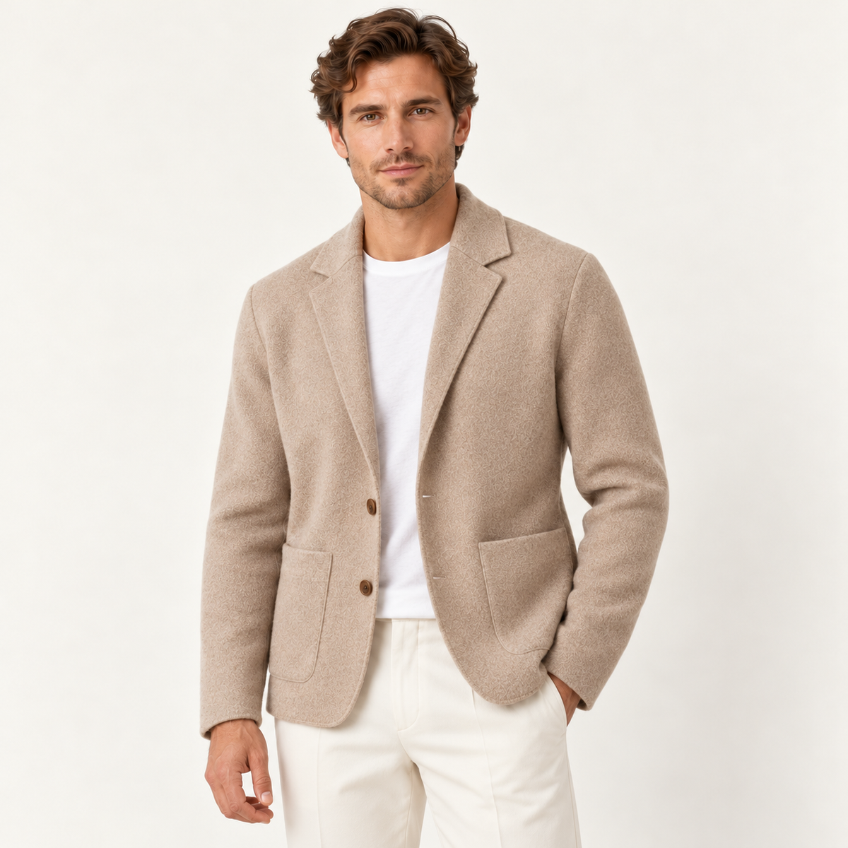 Beige three-quarter