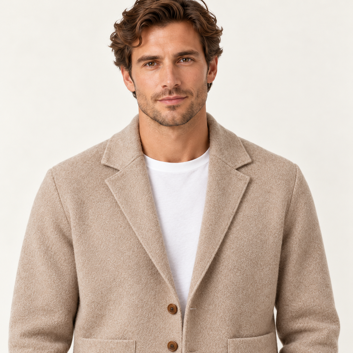 Beige chest-up