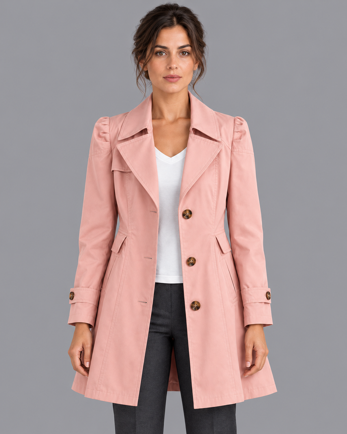 Women's Trench Coat - Lightweight Smart Casual Easy Care Jacket