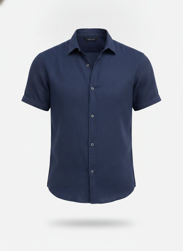 Men's Short Sleeve Shirt - Button-Up with Chest Pocket