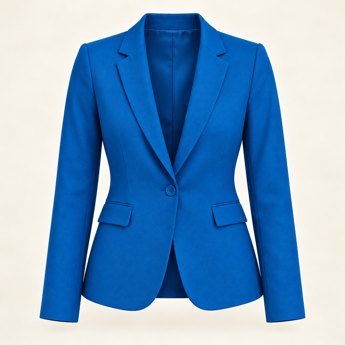 Harevi Women's Fitted One Button Blazer - Blue ghost mannequin