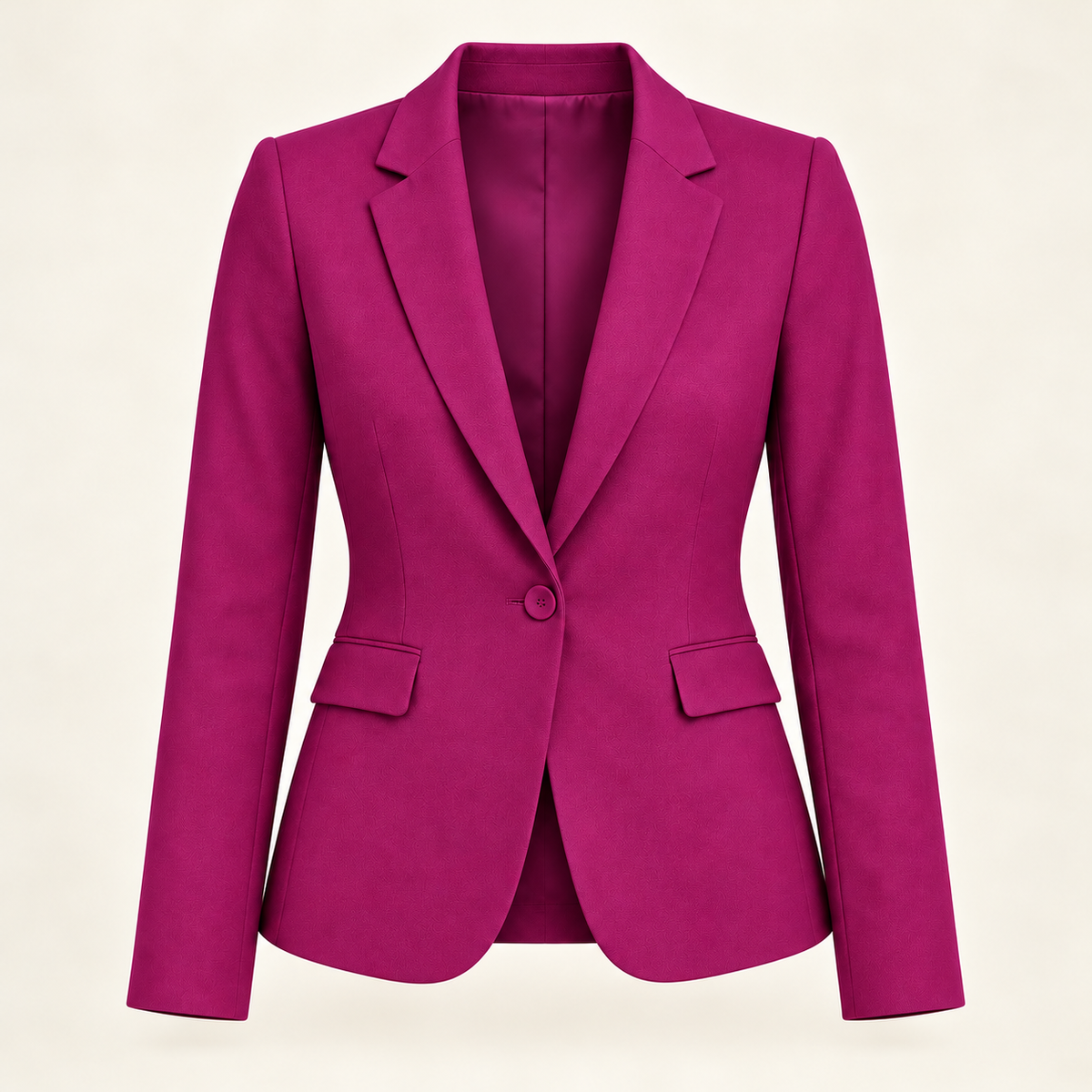 Harevi Women's Fitted One Button Blazer - Purple ghost mannequin