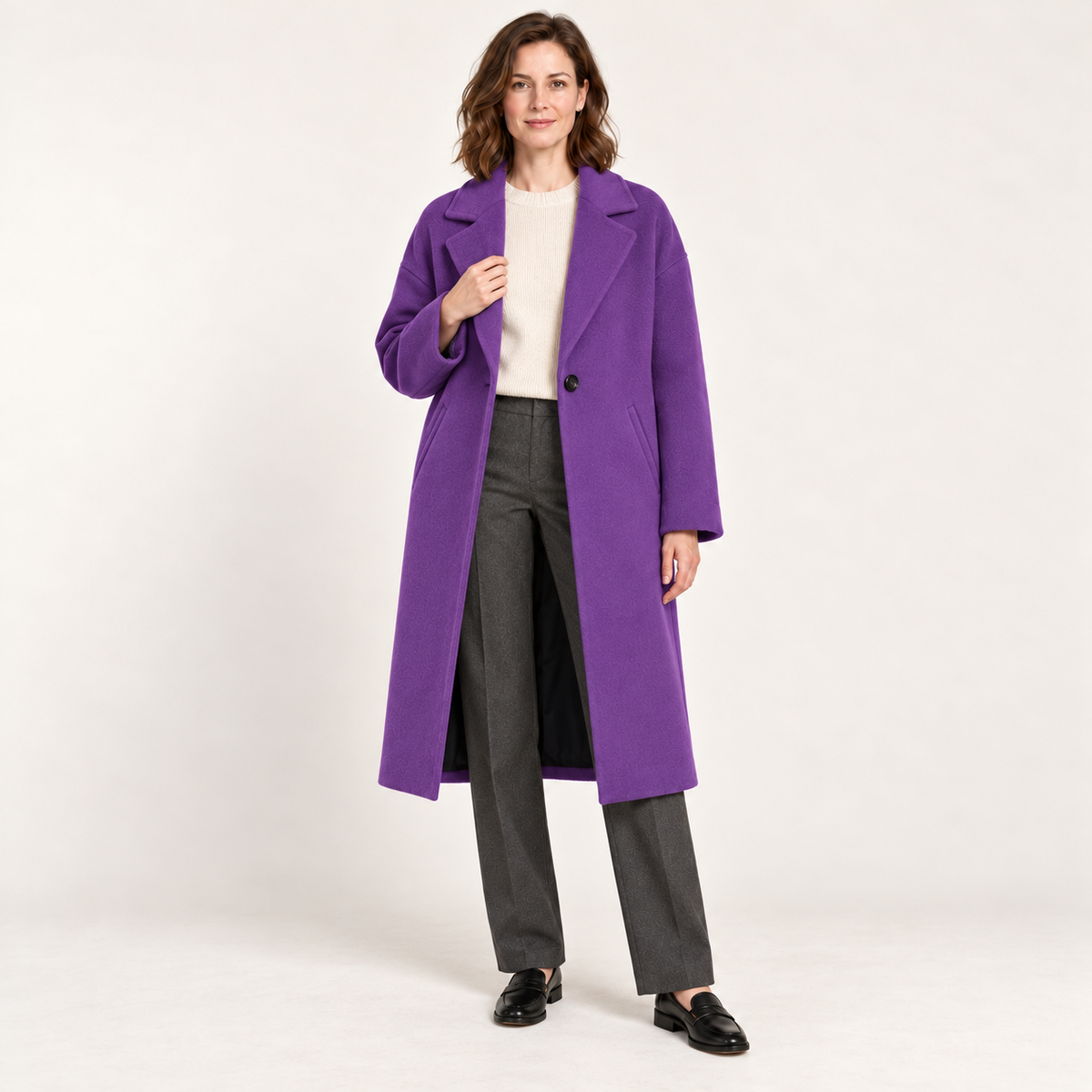 Purple coat – styling