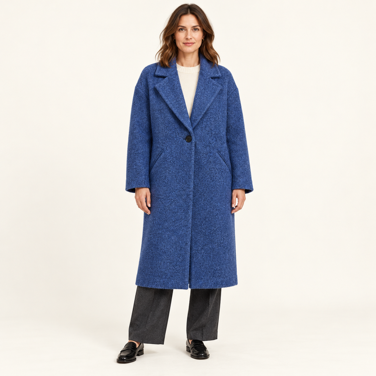 Blue coat – front view