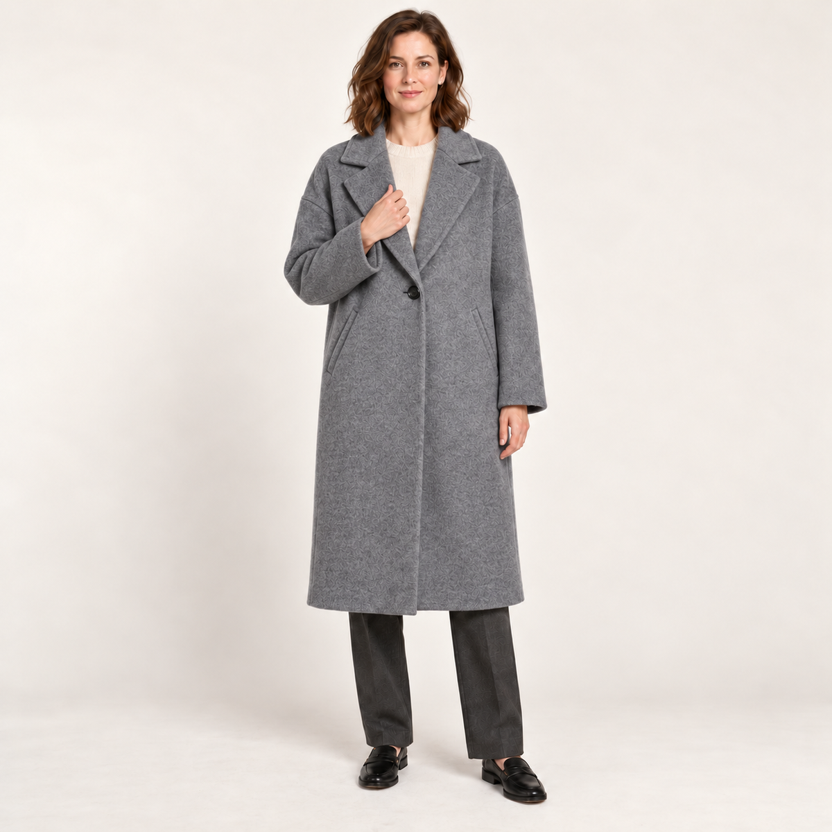 Grey coat – front view