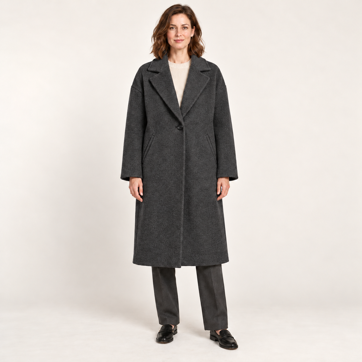 Black coat – front view