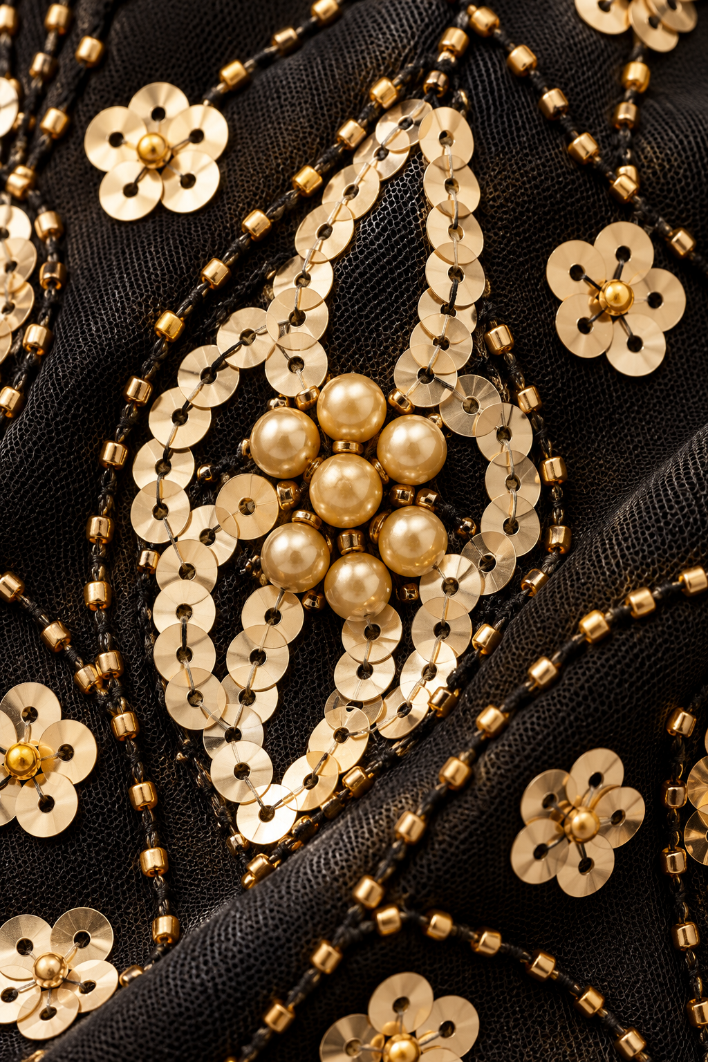 Women's Sequin Top - Beaded Embellished V Neck Strappy Party Cami - Detail