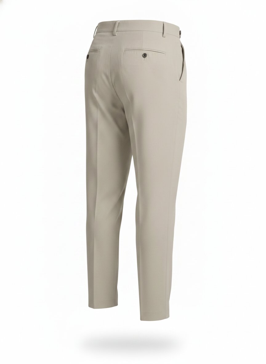 Men's Tailored Slim Fit Trousers - Cotton Blend with Slanted Pockets